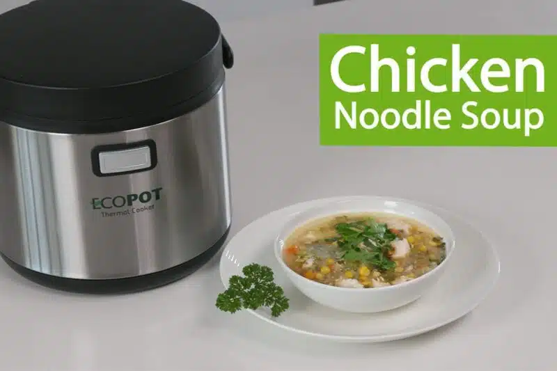 Ecopot thermal cooker - video recipe: Chicken Noodle Soup