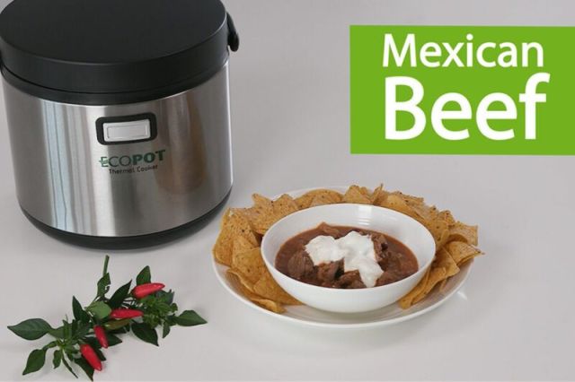 Ecopot thermal cooker - video recipe: Mexican Beef