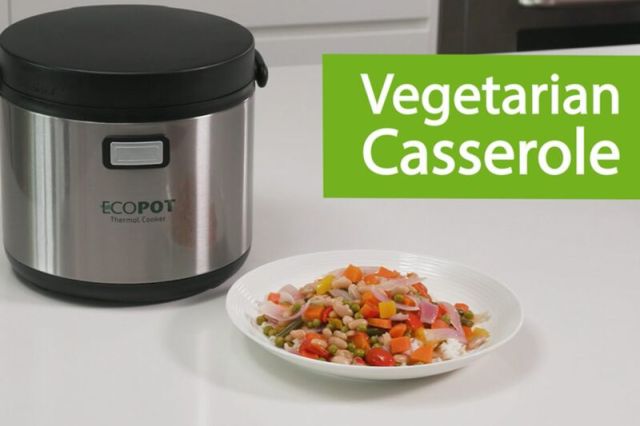 Ecopot thermal cooker - video recipe: Vegetarian Casserole