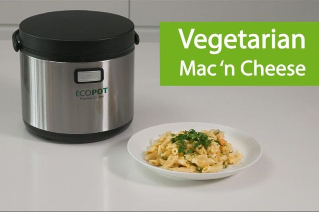 Ecopot thermal cooker - video recipe: Vegetarian Mac 'n' Cheese