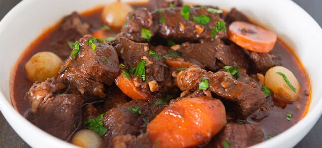Beef and red wine casserole