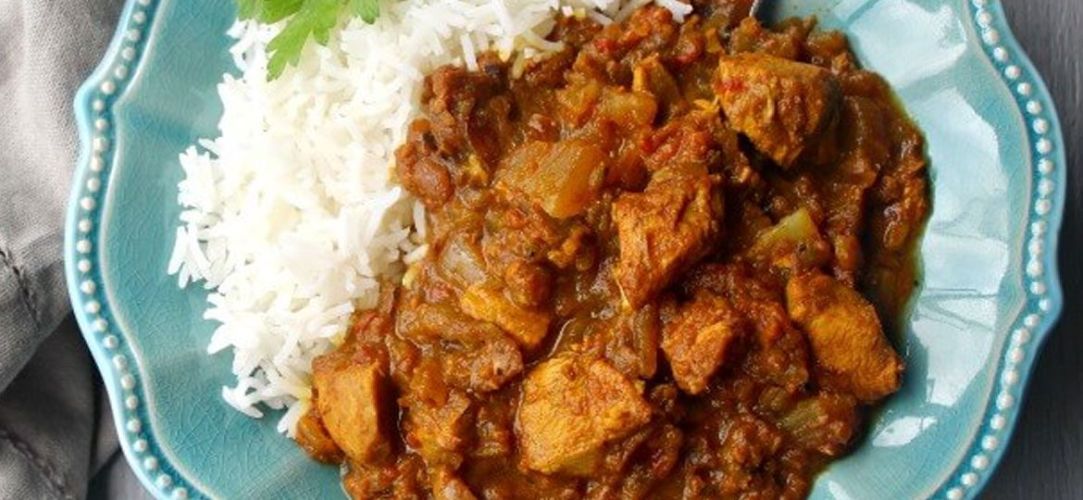 Malaysian chicken curry and rice