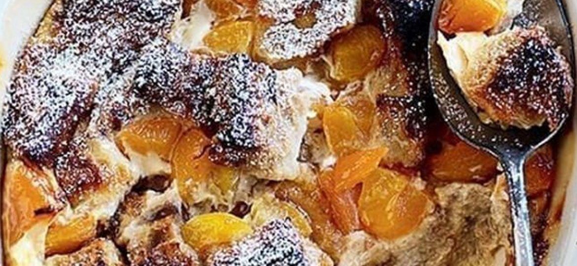 Bread and Butter Pudding with Apricots
