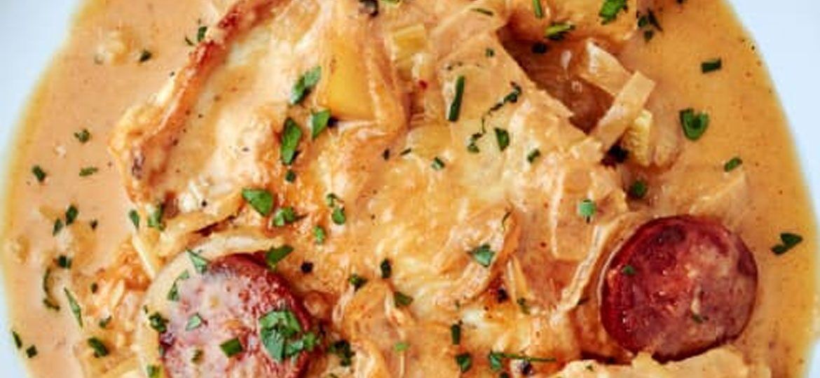 Roast chicken with potato bake
